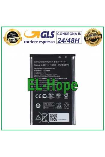 BATTERIA C11P1501 PER ASUS ZENFONE 2 LASER ZE551KL ZE550KL 3000mA PARI ORIGINALE