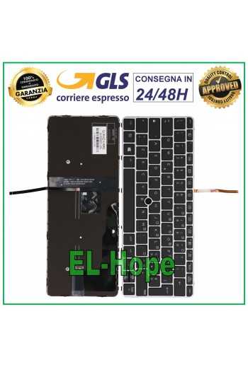 TASTIERA ITALIANA PER HP ELITEBOOK 820 828 725 G3 G4 FRAME RETROILLUMINATA NERA