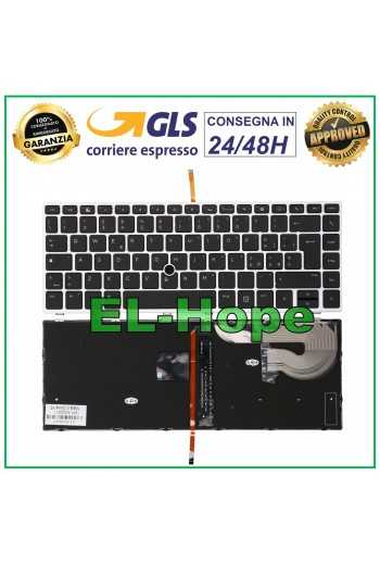 TASTIERA ITALIANA PER NOTEBOOK HP ELITEBOOK G5 G6 840 846 745 ZBOOK 14U NERA