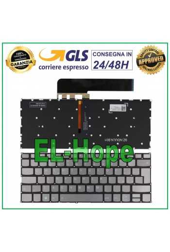 TASTIERA ITA KEYBOARD PER NOTEBOOK LENOVO YOGA C640-13IML RETROILLUMINATA SILVER